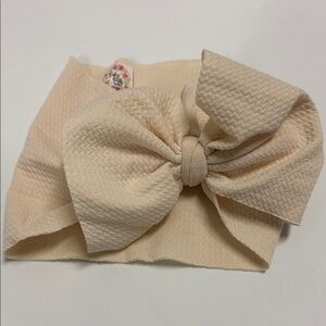 Cream Bow Headband for Kids